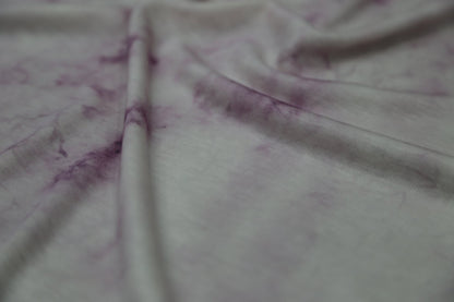 Cashmere blended knitted fabric 140gsm-Cloud purple and white gradient tie-dye Joomme Fabric